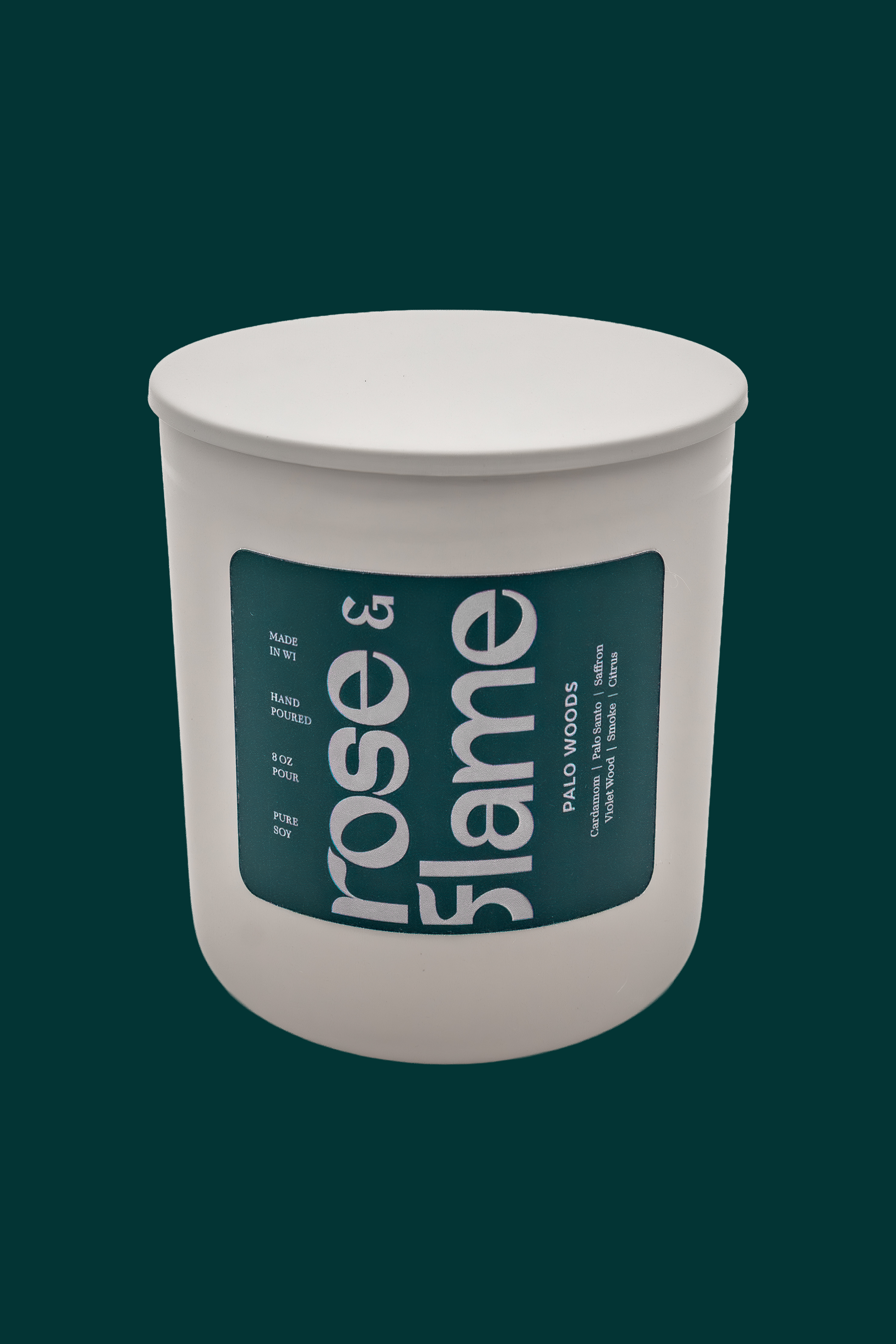 Palo Woods 8 oz candle with lid