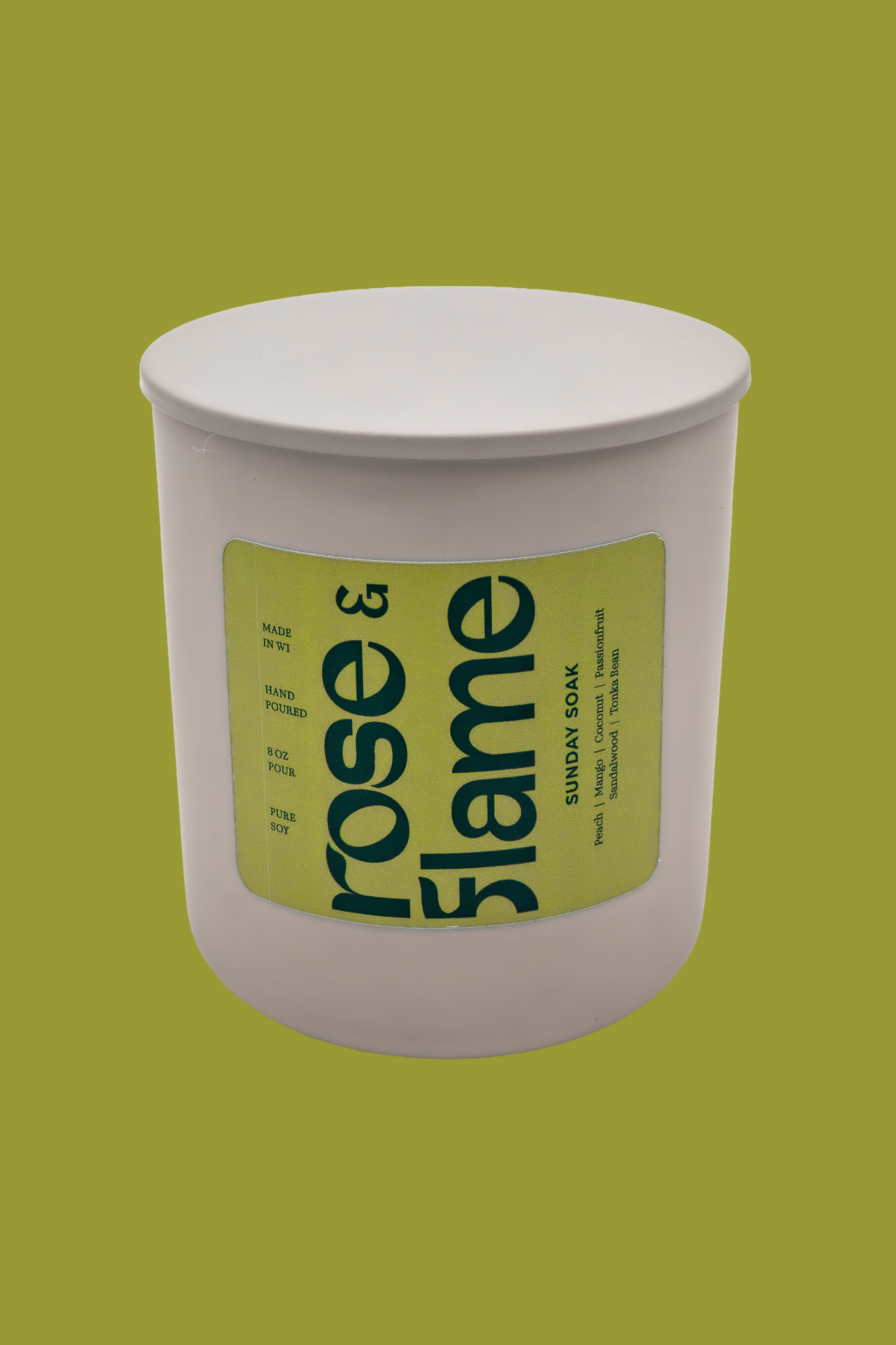Sunday Soak 8 oz candle with lid