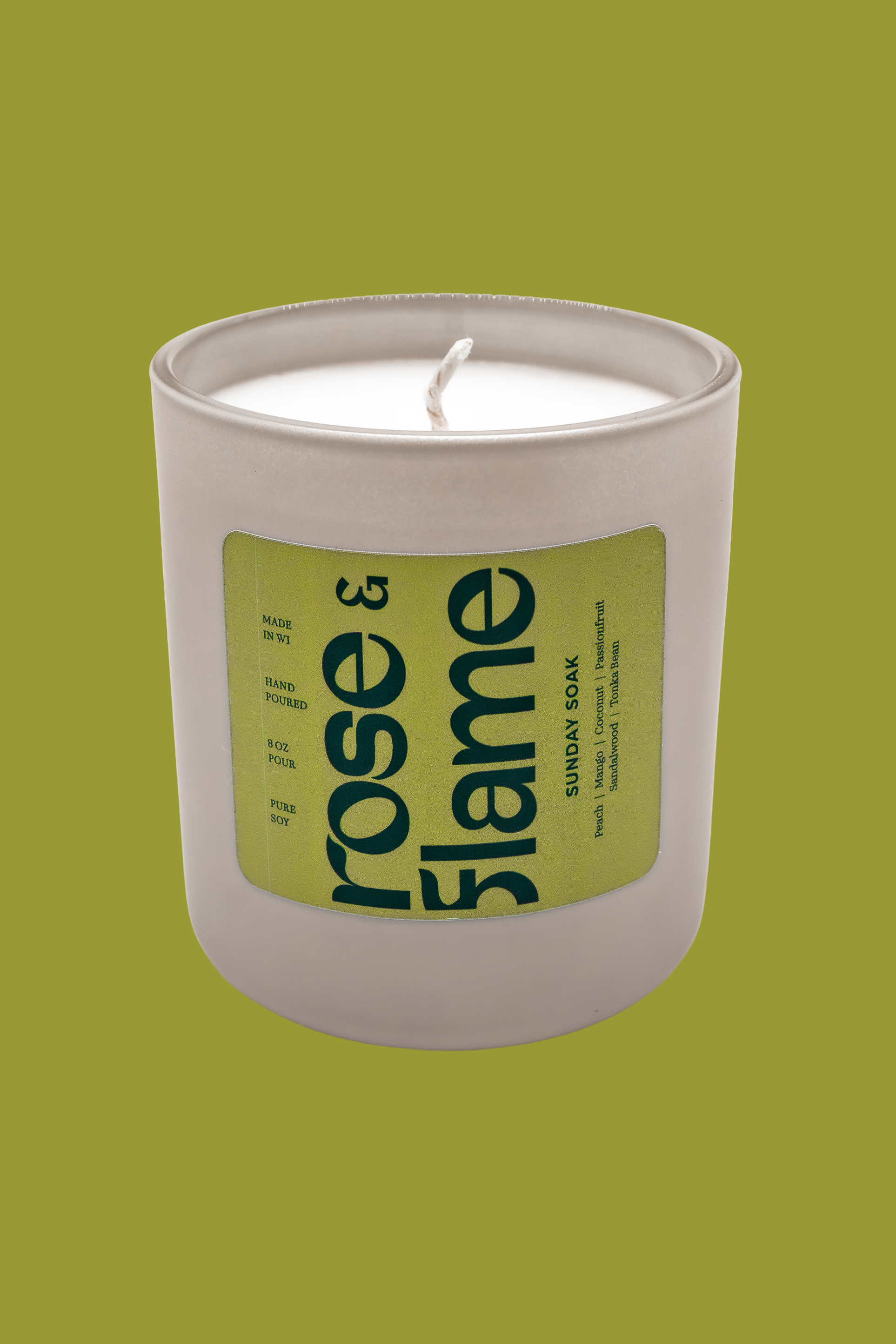 Sunday Soak 8 oz soy candle in a glass jar